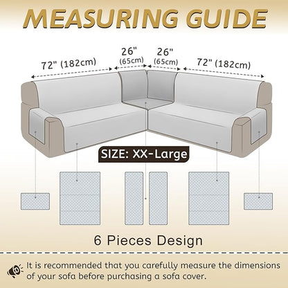 Arfntevss Waterproof Sectional Couch Covers L Shape Washable Velvet Sofa Cover - Image 5