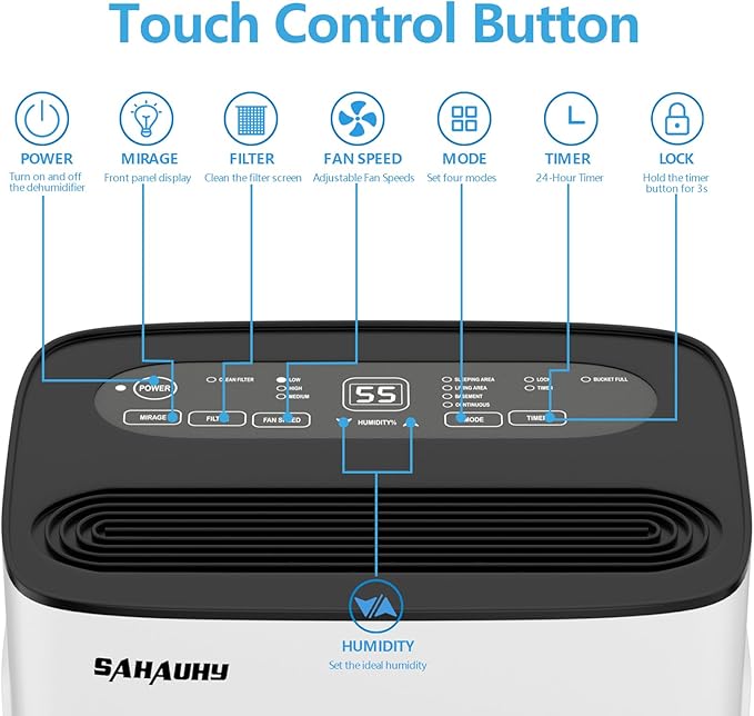 SAHAUHY 80 Pints ENERGY STAR Dehumidifier - Image 4