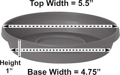 Bloem Terra Resin Saucer Tray: 4.75" Bottom Width - Image 2