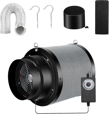 MELONFARM Air Filtration Kit 6", Built-in 14cm Fan Low Nois Carbon Filter by MELONFARM