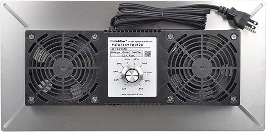 Durablow 220 CFM Air-Out Stainless Steel Crawl Space Vent Fan, Dual Fans by Durablow