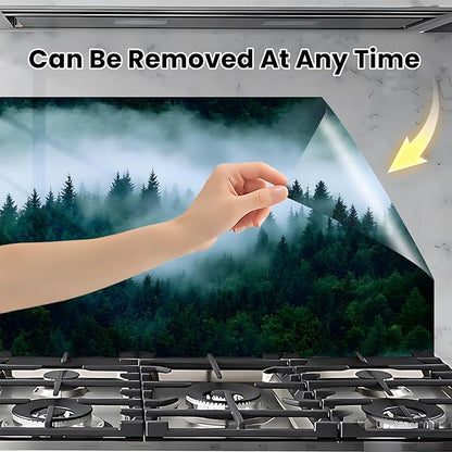 NYZE Kitchen Backsplash Stickers Waterproof Stove Backsplash Protector - Image 4