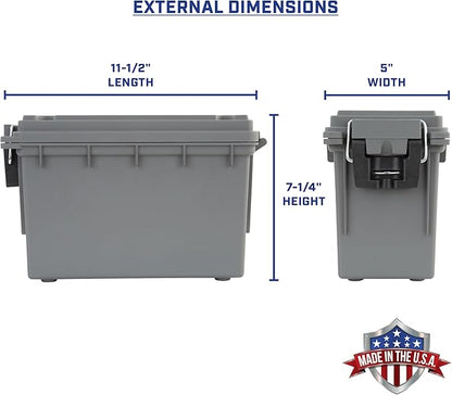 Sheffield 12628 Ammo Storage Box, Stackable .30 Cal Field Boxes, Water and Dust - Image 2