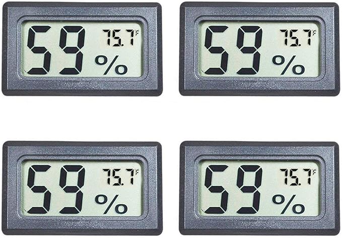 4-Pack Mini Digital Temperature Humidity Meters Gauge Indoor Thermometer by BuynowonVeanic