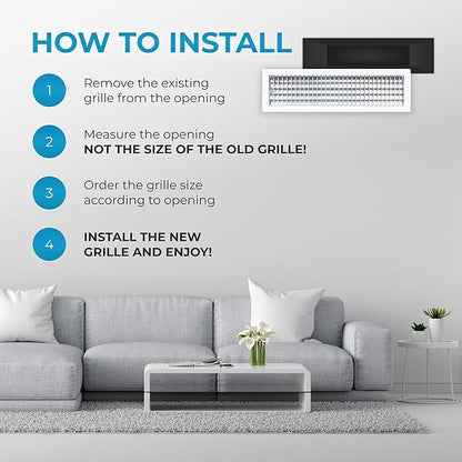 Aluminum 24 x 6 Air Vent Cover – Adjustable Grille - Image 6
