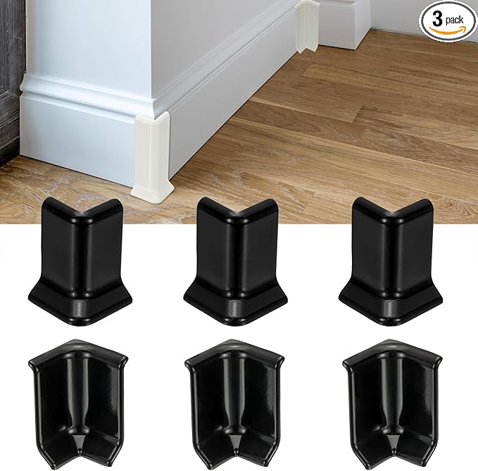 uxcell Self Adhesive Baseboard Corner Blocks, 2.2 Inch Wall Edge Corner by uxcell