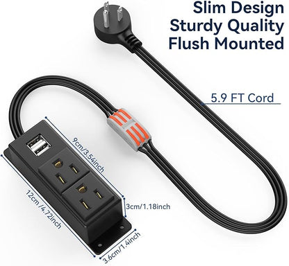 2Pack Electrical Power Outlet Kit, Hidden Outlet Cabinet Accessories - Image 3