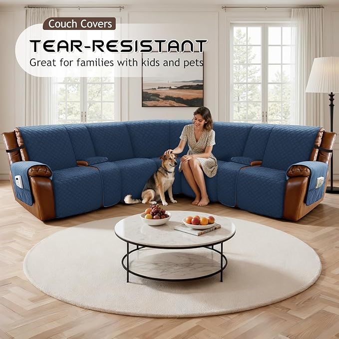 Arfntevss Waterproof Recliner Sectional Couch Covers - Image 7
