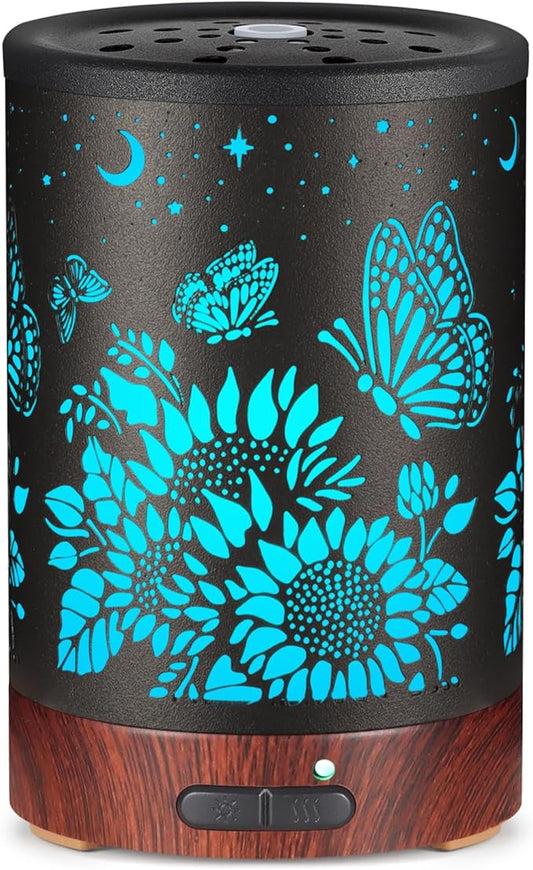 Essential Oil Diffuser- Aromatherapy Diffuser with7 Colors Light and Auto-Off by mocosa