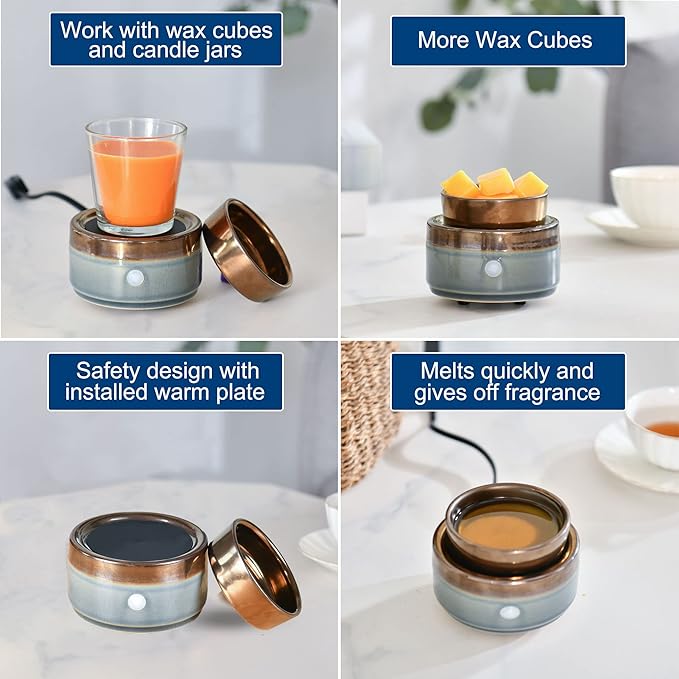 kobodon Ceramic Candle Wax Warmer, Home Fragrance Diffuser, Wax Melter - Image 8