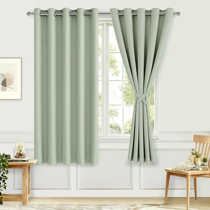 Hiasan Blackout Curtains for Bedroom, 60 x 63 Inches Length - Image 2