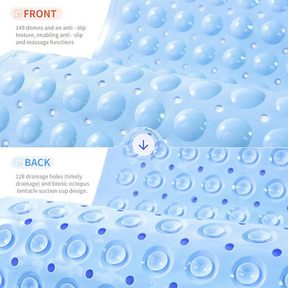 Anti-Slip Bathtub Shower mat, 27.5×14.5（Approximately 70×37cm） inch Soft - Image 2