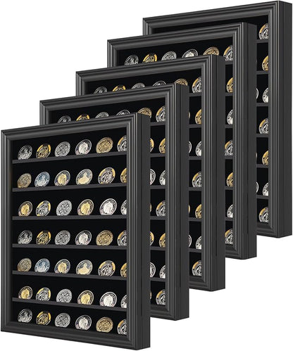 Jinchuan Military Challenge Coin Display Case 5 Pack Lockable Cabinet Rack by Jinchuan