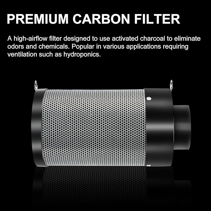MELONFARM Air Filtration Kit 6", Built-in 14cm Fan Low Nois Carbon Filter - Image 6