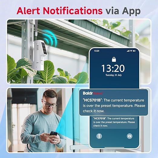 BaldrTherm Smart WiFi Hygrometer Thermometer 1 Pack, Wireless Temp Humidity - Image 5
