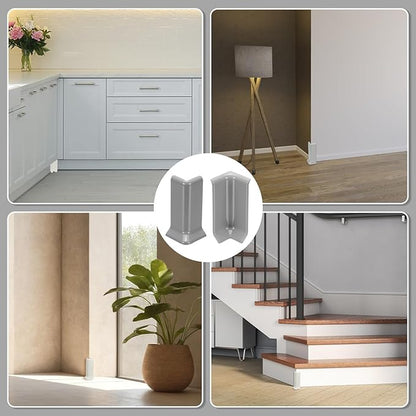 uxcell Self Adhesive Baseboard Corner Blocks, 3.23 Inch Wall Edge Corner - Image 7