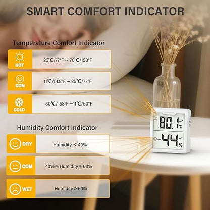 3 Pieces Digital Hygrometer Indoor Thermometer Humidity Meter - Image 4