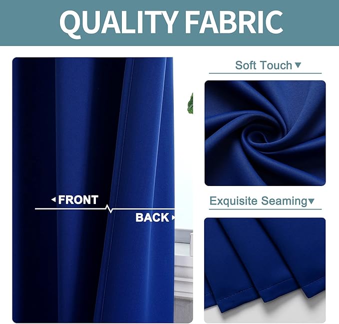 ChrisDowa Blackout Curtains 108 Inches Long 2 Panels Set - Image 3