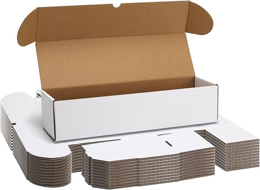 EXYGLO Trading Card Storage Box 25 Pack 700 Count 20pt, 14.2x4.1x3.2 Inch White by EXYGLO