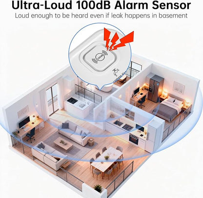 100dB Water Sensor Alarm Water Leak Detector, - Image 7