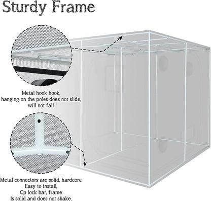 zazzy Large Grow Tent 96"x96"x78", High Reflective Mylar Grow Room - Image 7