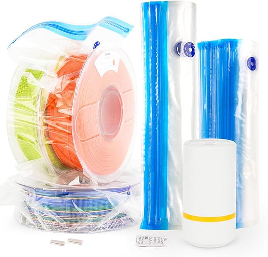 AMOLEN Filament Storage Bags Vacuum Kit, Cleaning Drying Sealed 16 Bags by AMOLEN