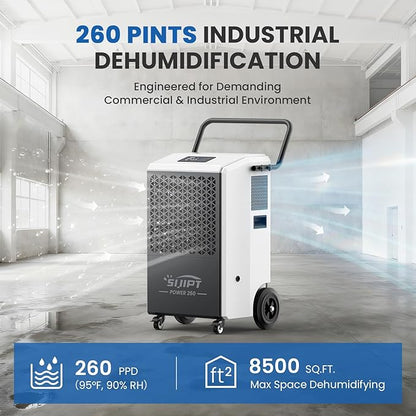 Commercial Dehumidifier with Pump, 260 Pints Industrial Dehumidifier - Image 2