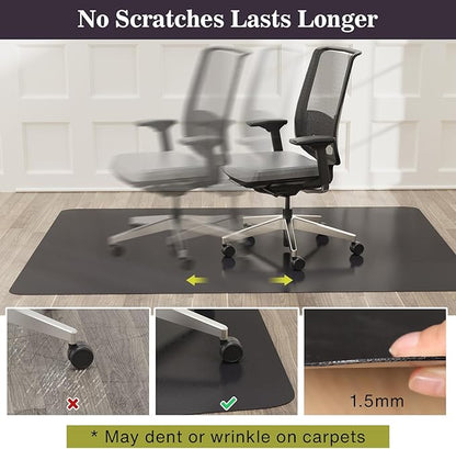4'×6' Black Floor Protector for Home, Waterproof Stain-Resistant Vinyl Area Rug - Image 4