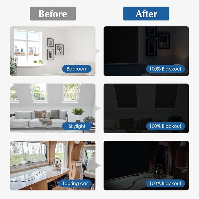 Blackout Window Cover, Portable Window Blinds, Travel DIY Window Black Out - Image 4