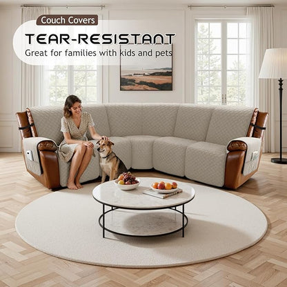 Arfntevss Waterproof Recliner Sectional Couch Covers - Image 7