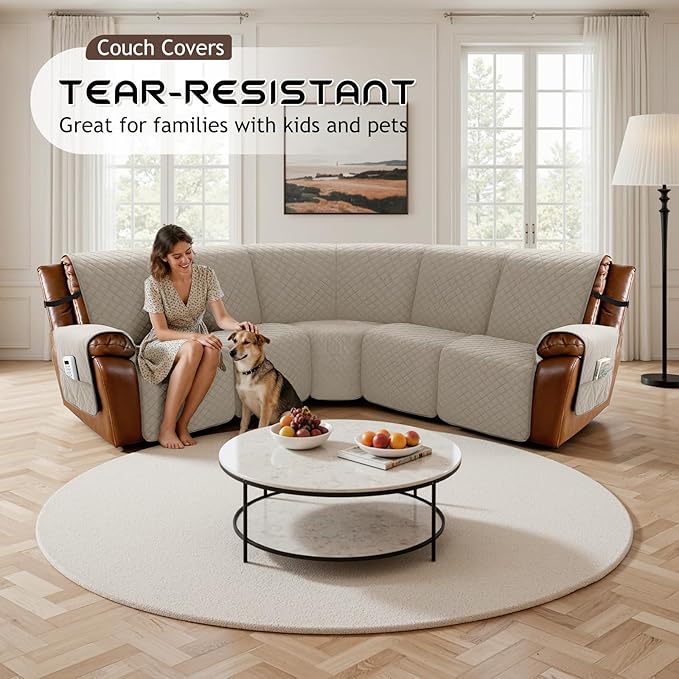 Arfntevss Waterproof Recliner Sectional Couch Covers - Image 6
