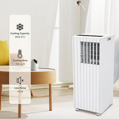 8, 000 BTU Portable Air Conditioner, Smart Control, Cools Up to 350 Sq. Ft. - Image 5