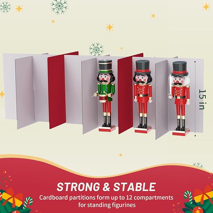 Nutcracker and Figurine Collectibles Storage Box， Large Ornament Storage - Image 4