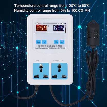 Digital Humidity Thermostat, Temperature Humidity Controller Easy Installation - Image 5