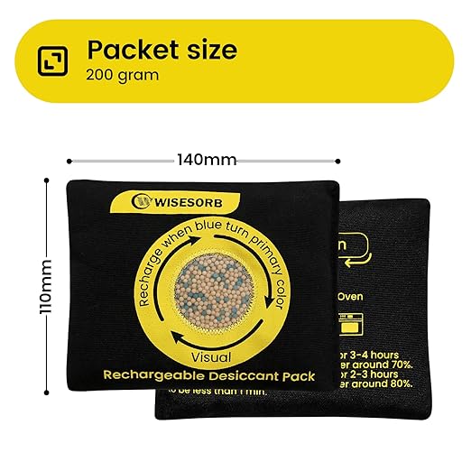200g Reusable Molecular Sieve Desiccant Packs – Rechargeable Dehumidifier - Image 2