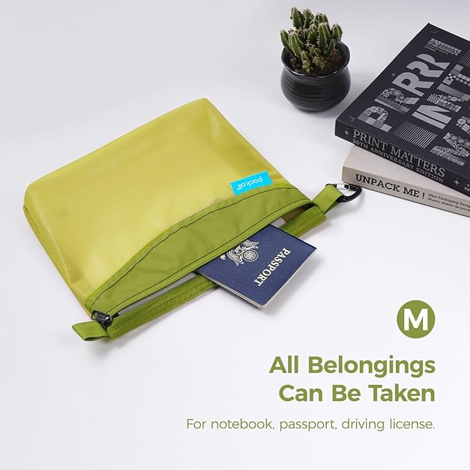 pack all 3 Pcs Water-resistant Material Zipper Pouch Set, Mesh Zipper Bags - Image 6
