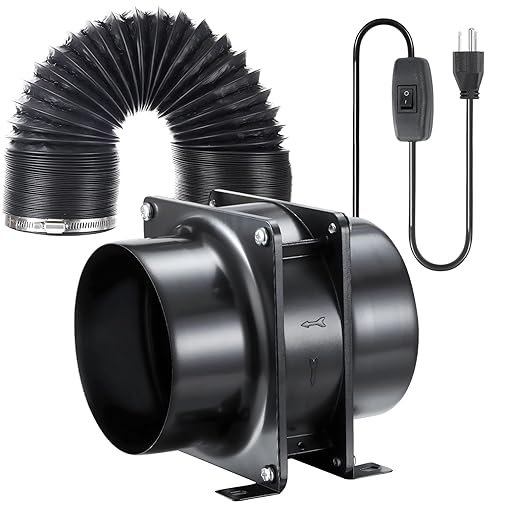 4inch Axial Fan Kit, Exhaust Extractor Blower Ventilation Fan by Moonjor