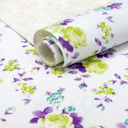 2 Rolls 18" W x 96" L Floral Drawer and Shelf Liner by DwellAid