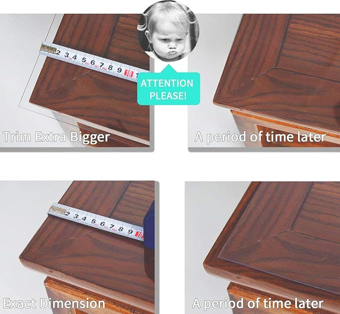 NECAUX Custom 23.6 x 35.5 Inch Frosted Desk Cover Protector, 1.5mm Thick - Image 7