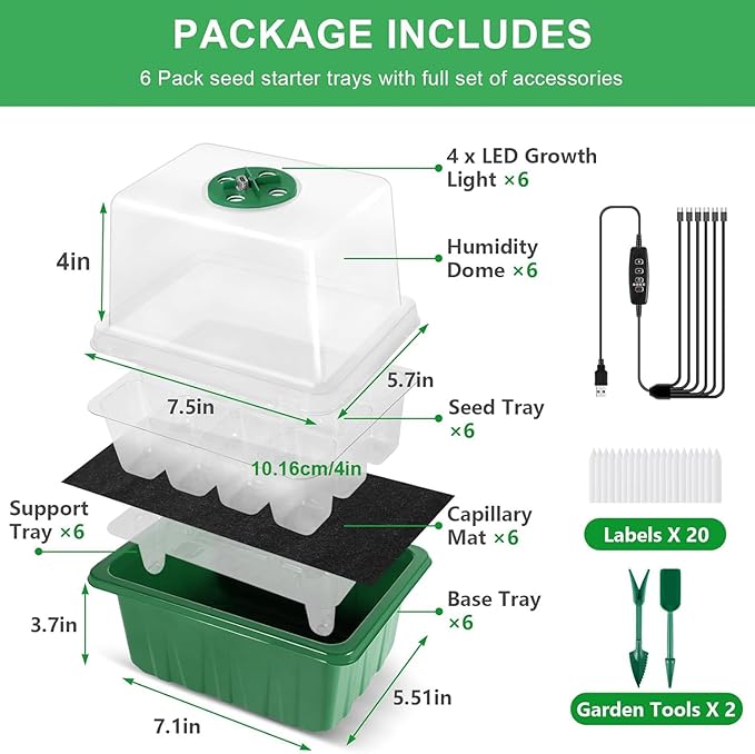 YAUNGEL Self-Watering Seed Starter Trays - Image 6