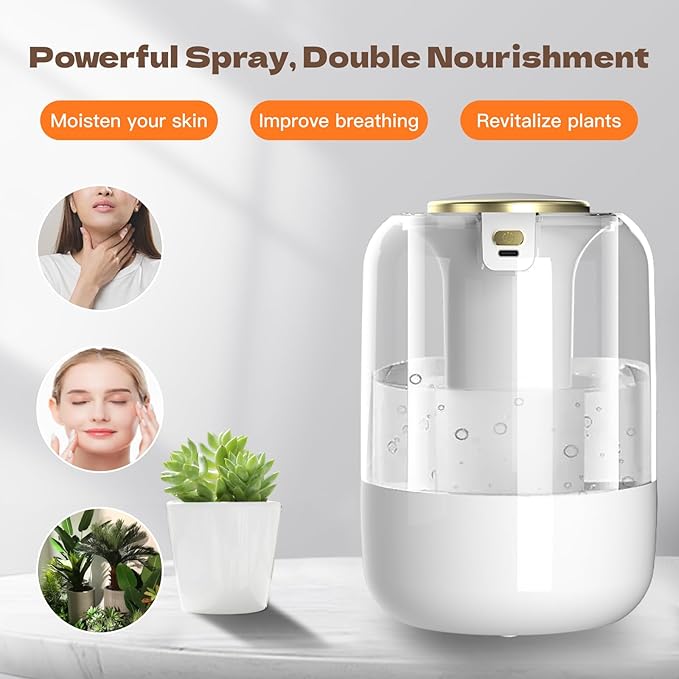 Air Humidifier for Bedroom, 2L Quiet Cool Mist Humidifier for Plants Dorm Room - Image 5