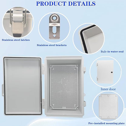 Waterproof Outdoor Electrical Box Junction Box Weatherproof IP67 ABS Plastic - Image 4