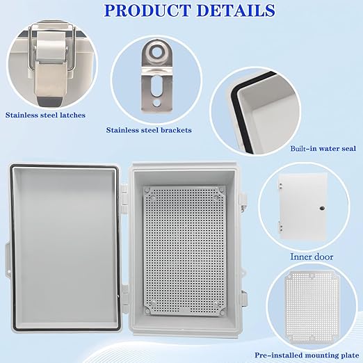 Waterproof Electrical Box with Mounting Plate, IP67 Junction Box Stainless - Image 4