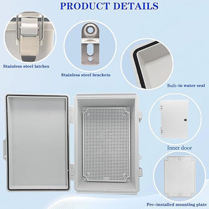 Waterproof Electrical Box with Mounting Plate, IP67 Junction Box Stainless - Image 4