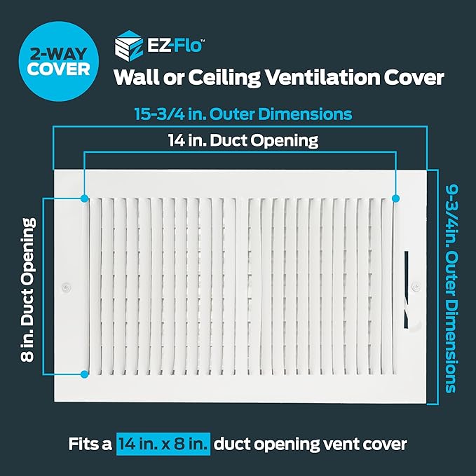 EZ-FLO 14 x 8 Inch Air Vent Cover - Image 2