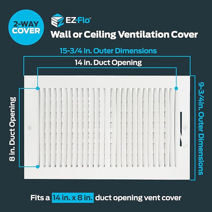 EZ-FLO 14 x 8 Inch Air Vent Cover - Image 2