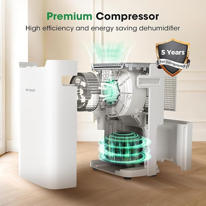 Dehumidifiers for Home with Drain Hose, 75 OZ Water Tank, 4500 Sq.Ft 55 Pints - Image 2