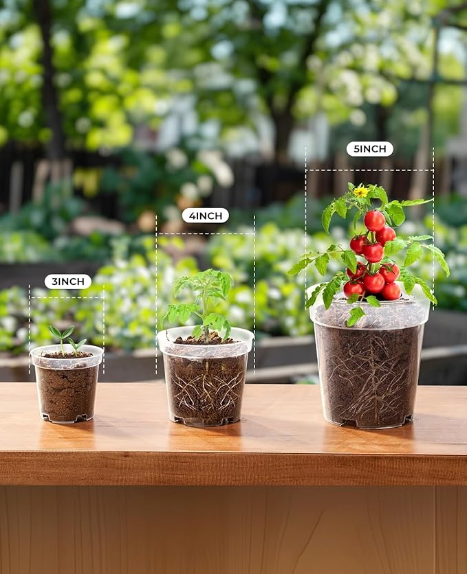 homenote Nursery Pots 30 Pack, 3/4/5 Inch Plant Pot - Image 4