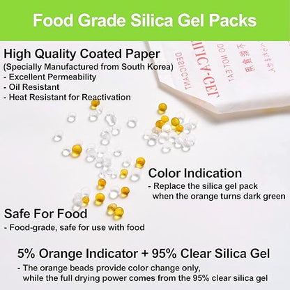 100-Pack 5g Silica Gel Packets – Premium Food Grade Rechargeable Desiccant - Image 2