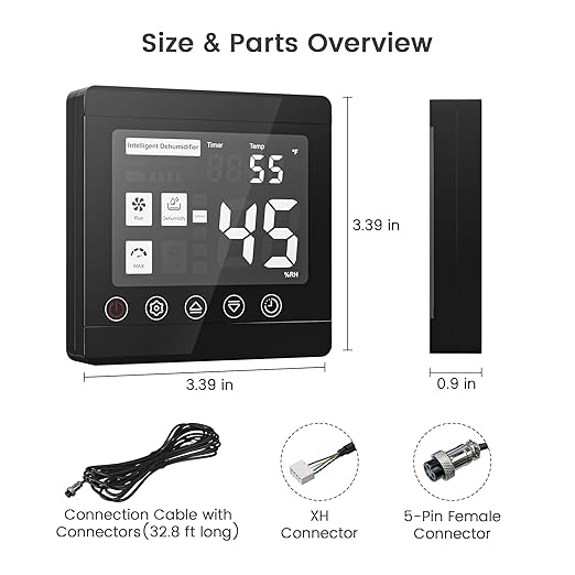 Waykar Remote Control for AFW Series Dehumidifiers – Digital Humidity & - Image 6